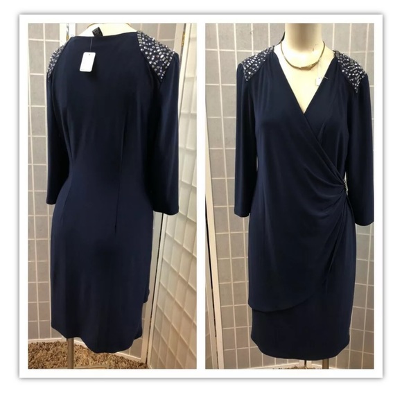 R & M Richards,Women,Dress,blue,parties, size8.: - Picture 1 of 10